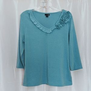 Pretty teal v-neck